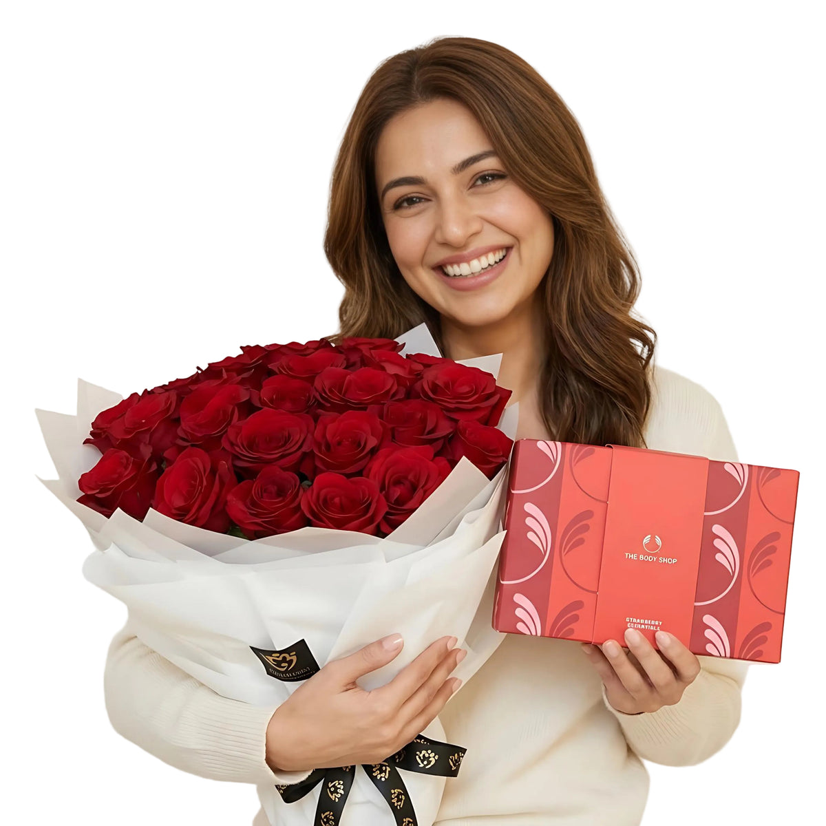 The Body shop & Red Roses Gift Set