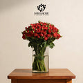 Vase of red