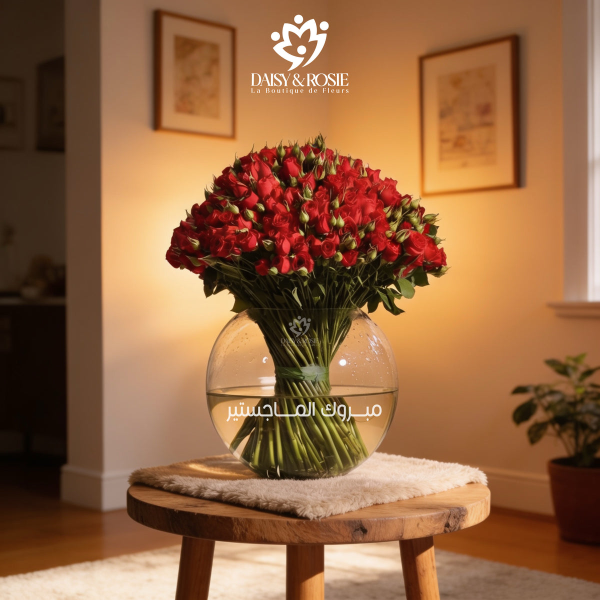 Crimson Sphere Spray Rose Arrangement