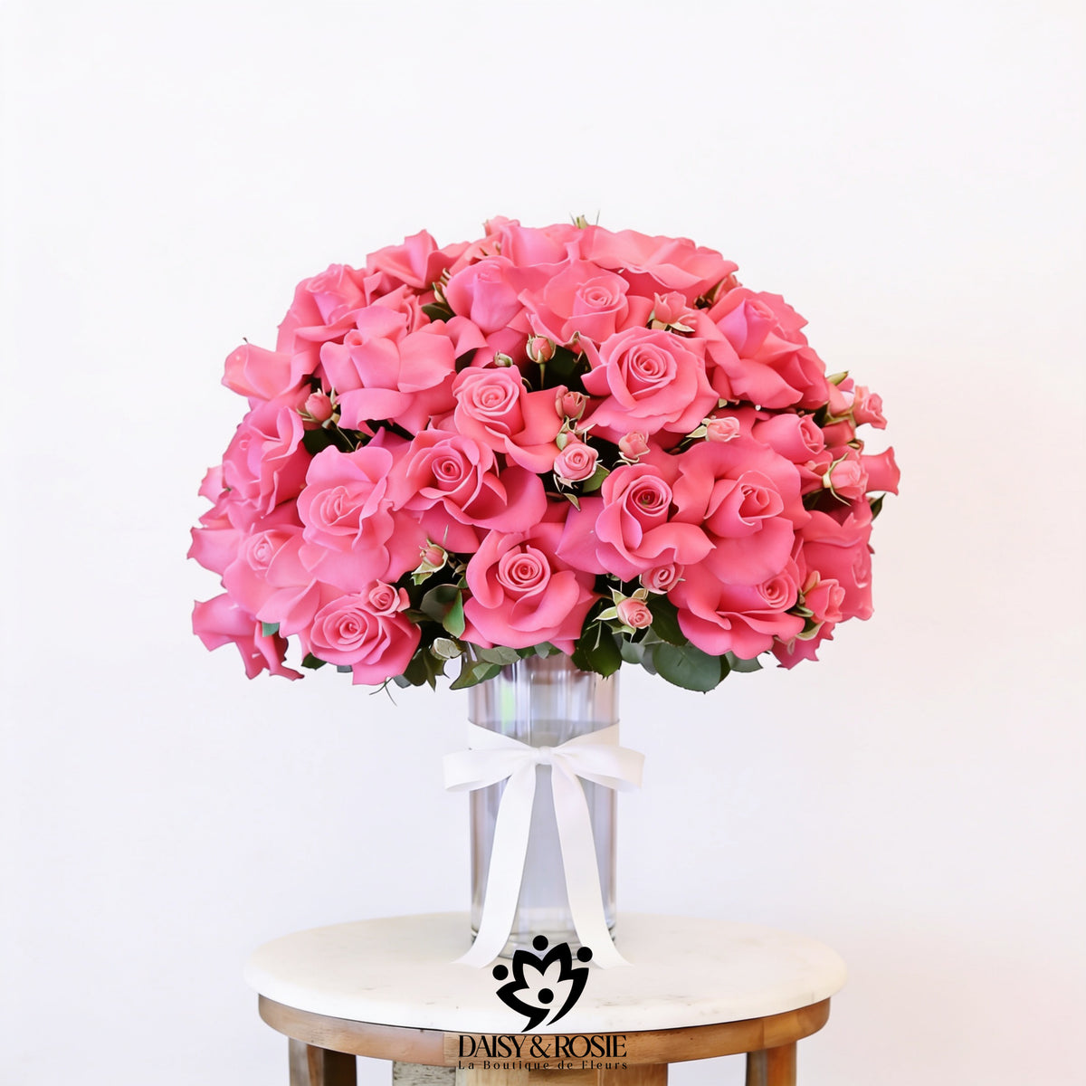 Romance Glass Vase Arrangement