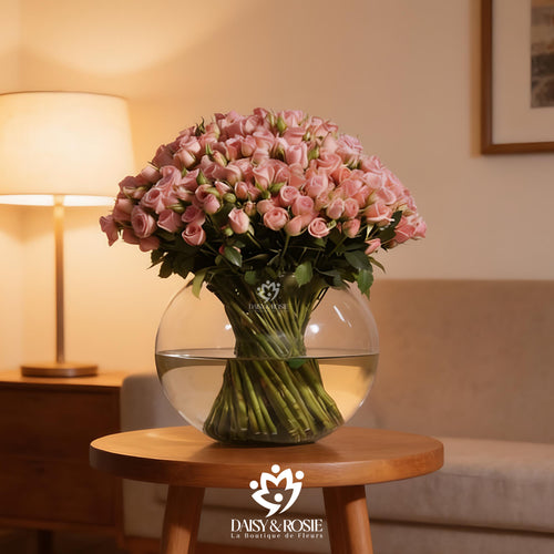 Blush Pink Spray Rose Dome