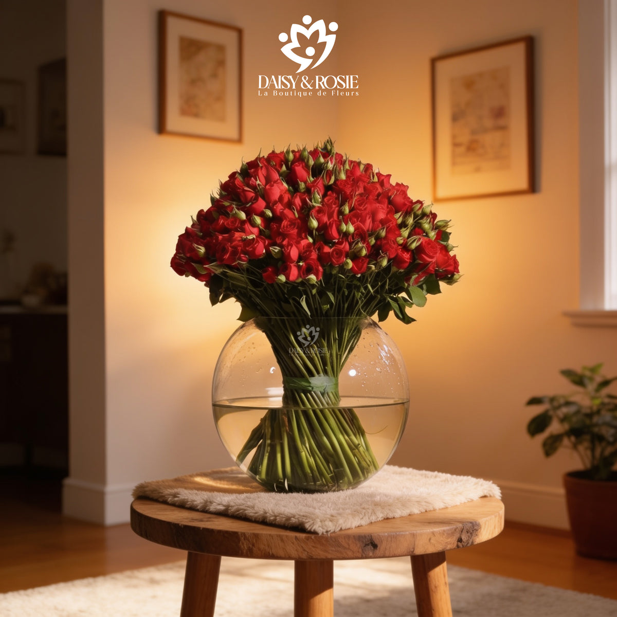 Crimson Sphere Spray Rose Arrangement