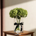 Green hydrangeas