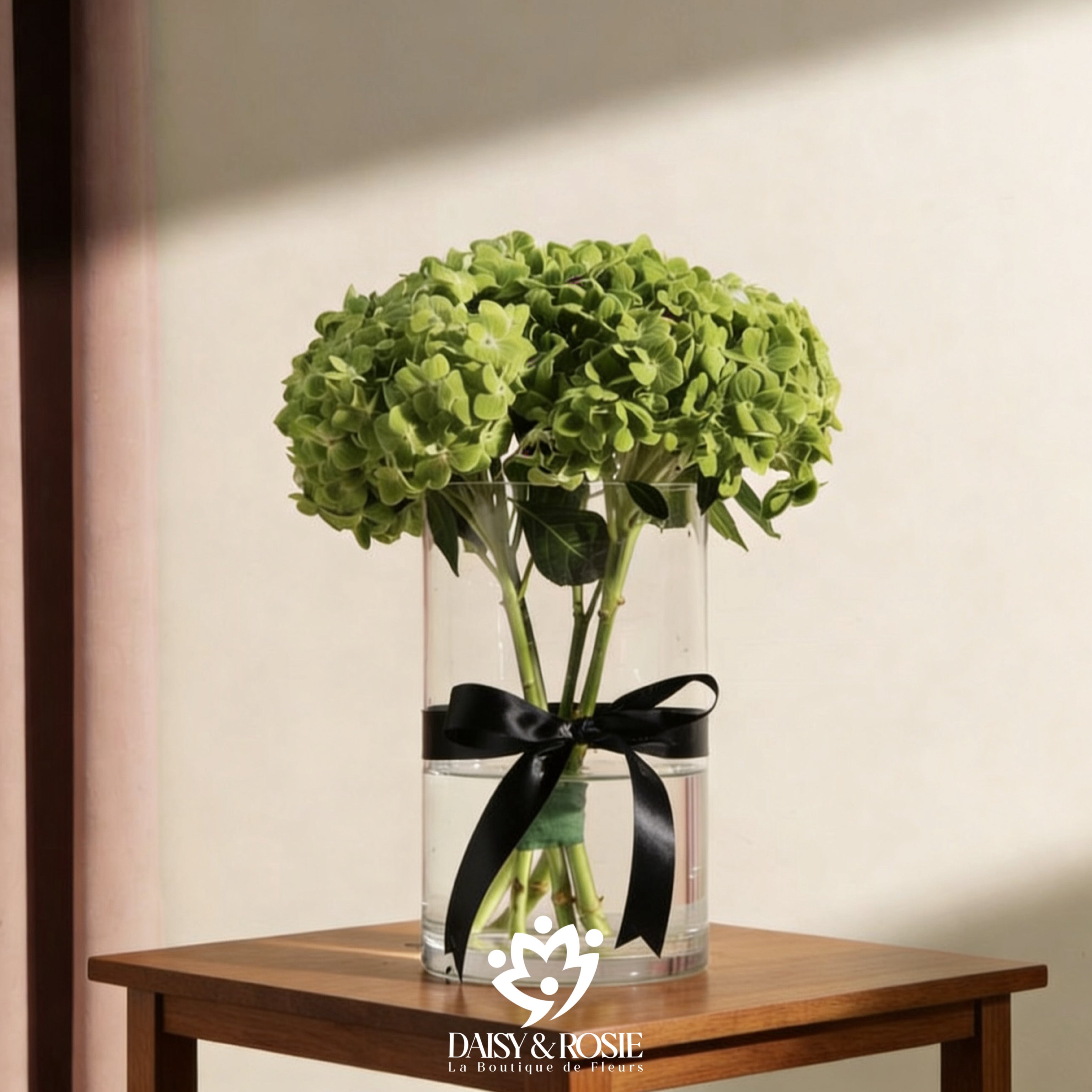 Green hydrangeas