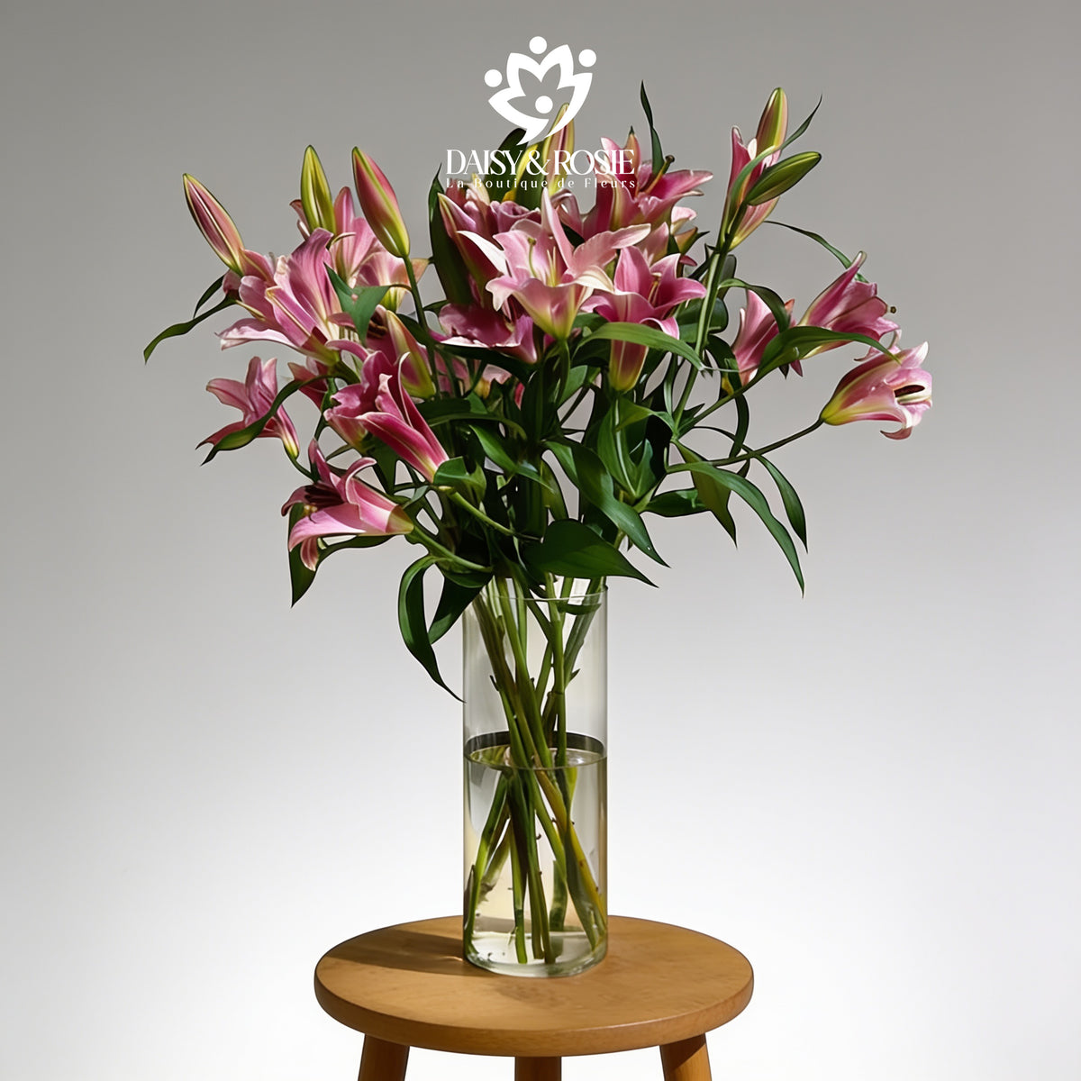 Pure Grace White Oriental Lily Cylinder