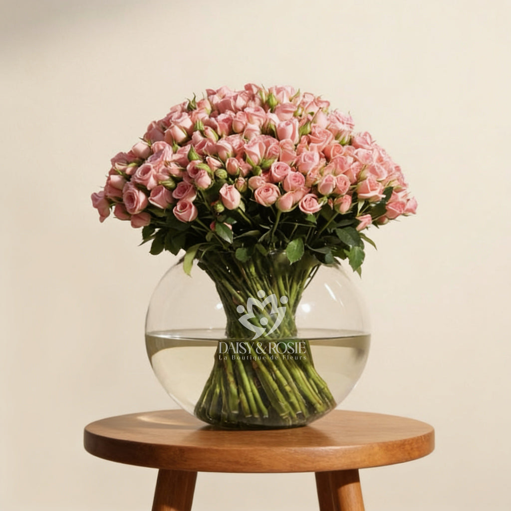 Blush Pink Spray Rose Dome