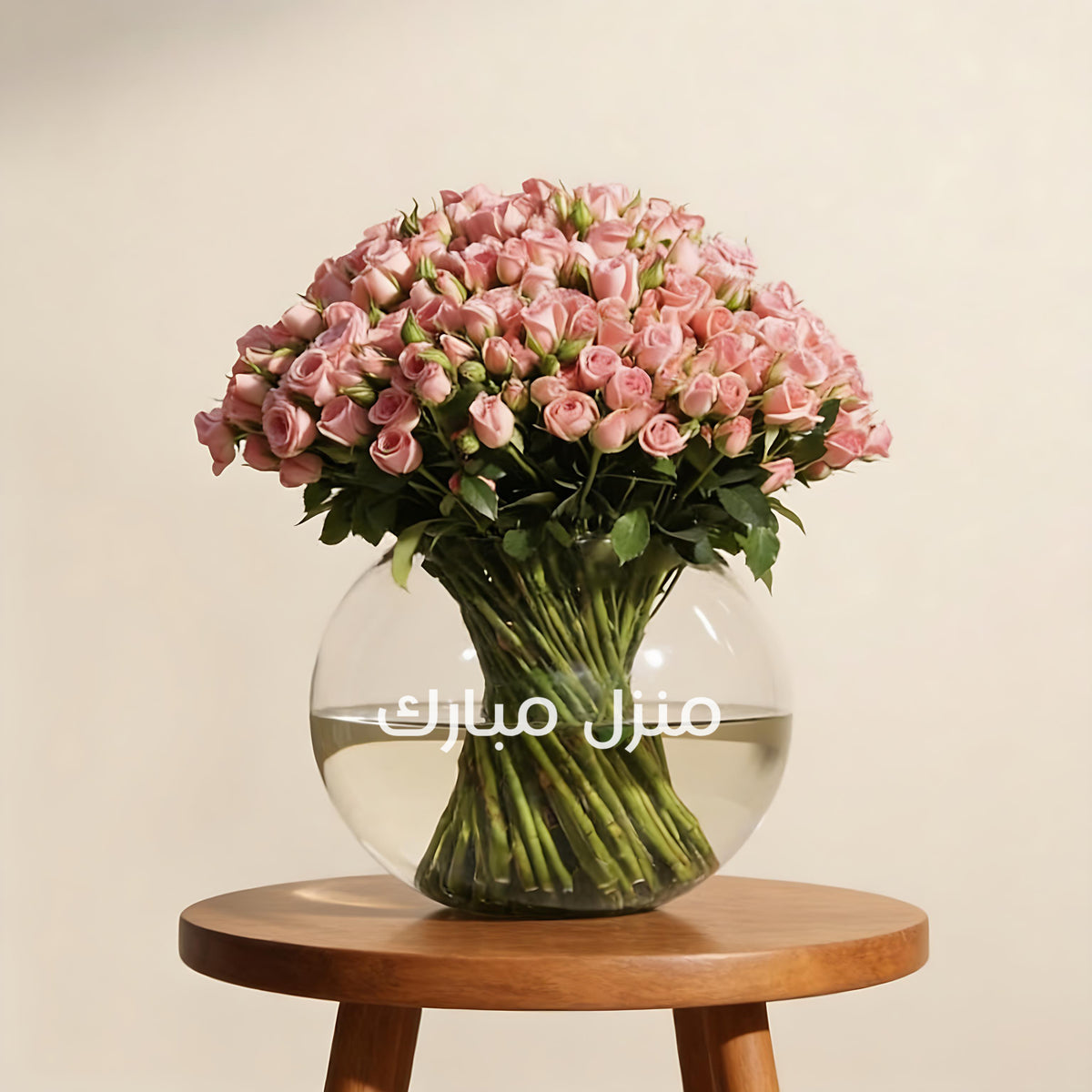 Blush Pink Spray Rose Dome