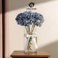 Blue hydrangeas vase