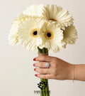Rustic White Gerbera Daisy Bridal- Bouquet