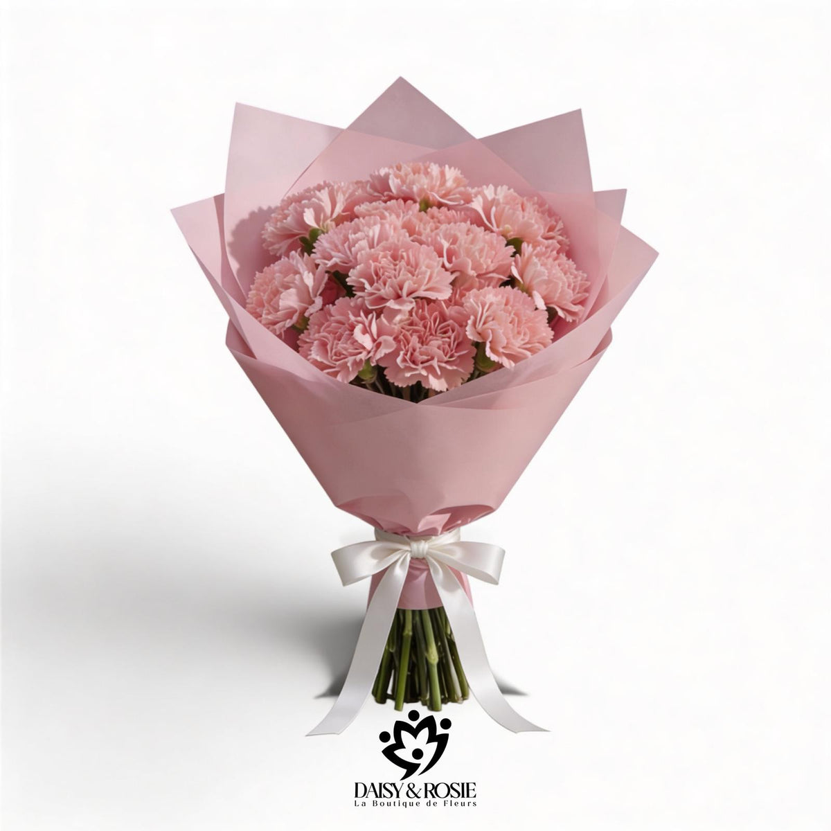 Blush Elegance – 20Carnations Bouquet