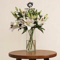 Pure Grace White Oriental Lily Cylinder