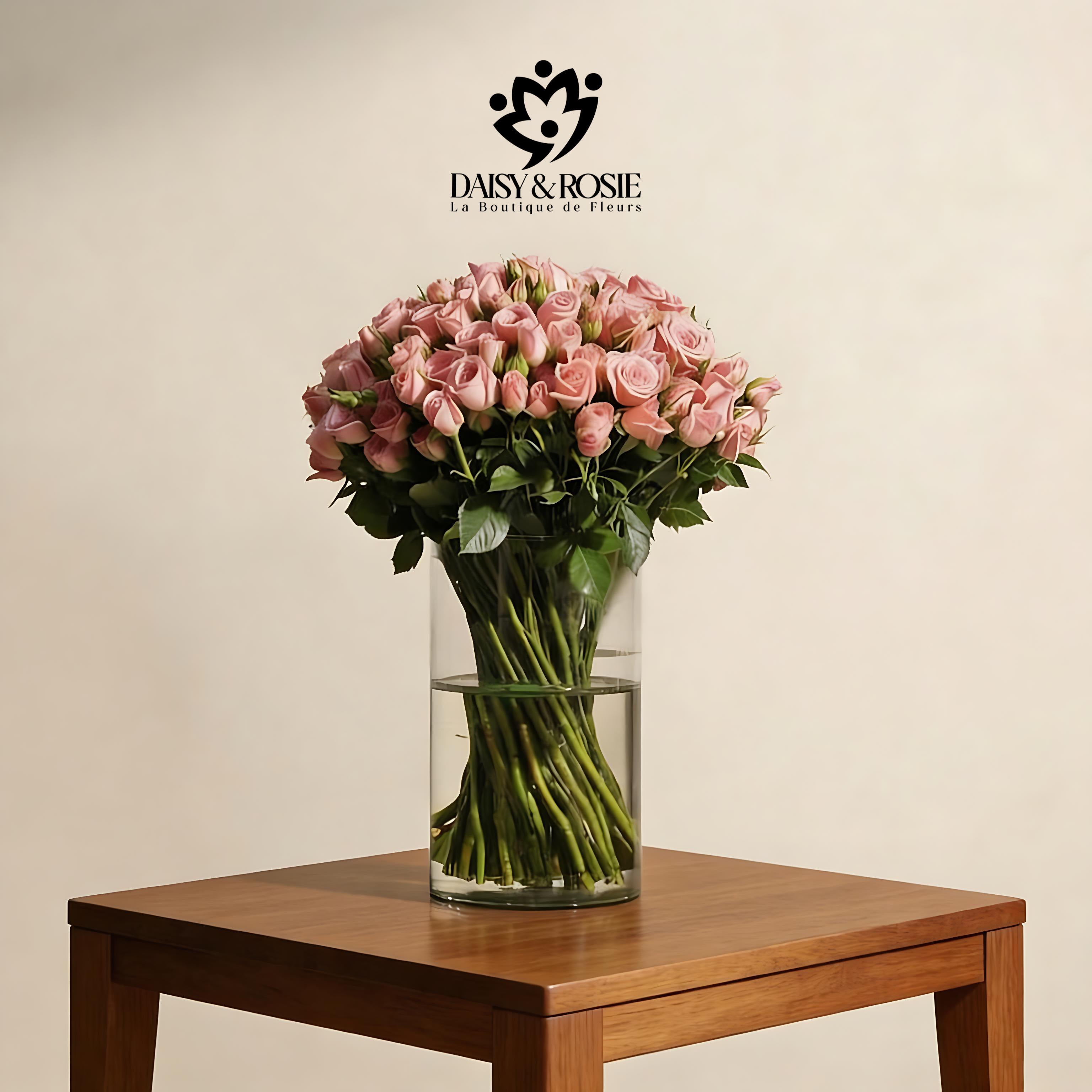 Vase of pink