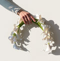 Cascading White Calla Lily Arch bridal-Bouquet