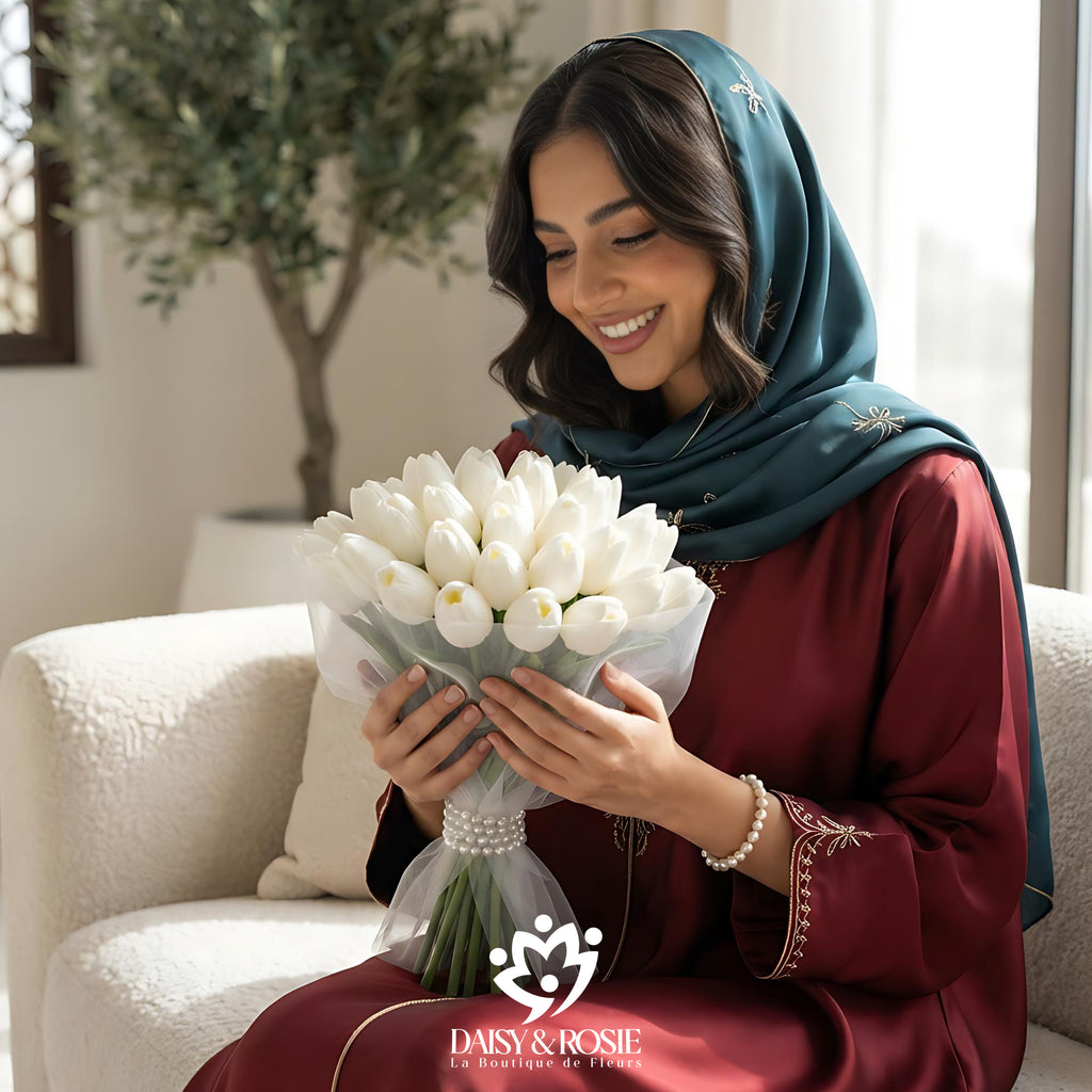 White Tulip in Hand
