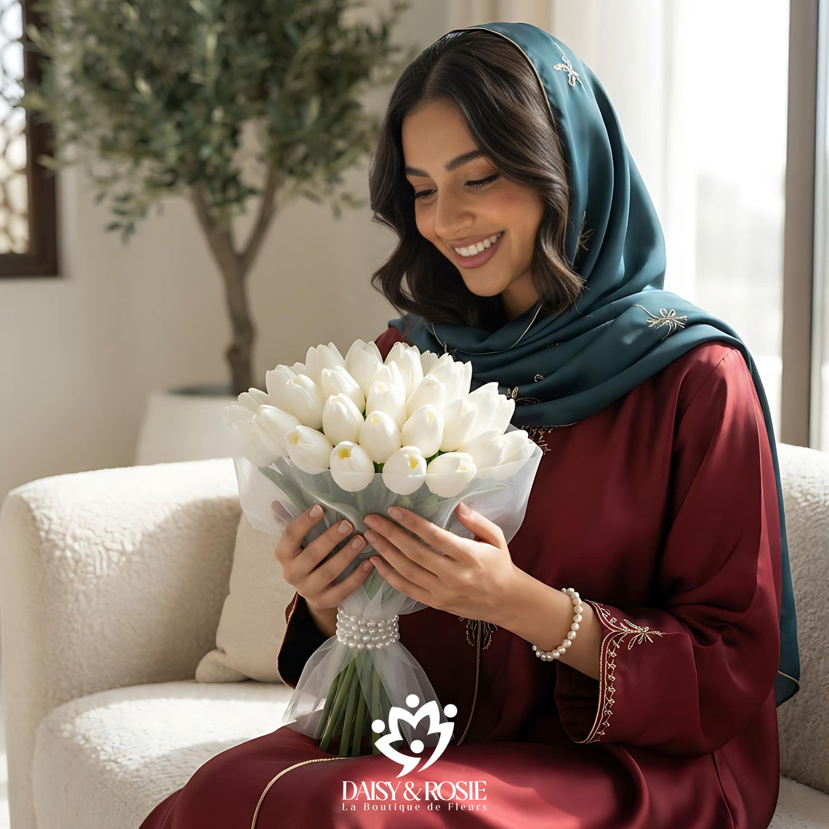 White Tulip in Hand