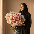 Blushing Elegance Grand 75 Rose Bouquet