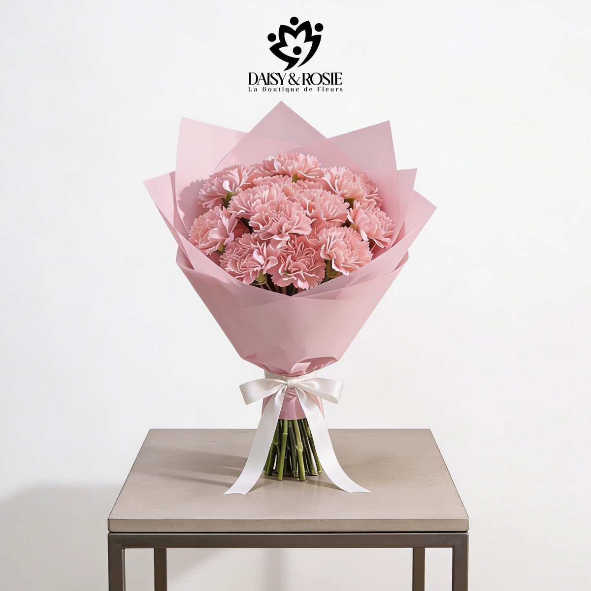 Blush Elegance – 20Carnations Bouquet