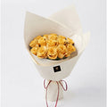 Classic Yellow Rose Bouquet in Crisp White Wrap