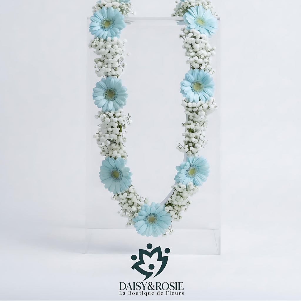 Blue Charm Graduation Floral necklace
