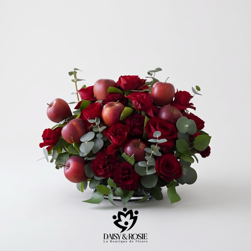 Apple & Roses centerpiece