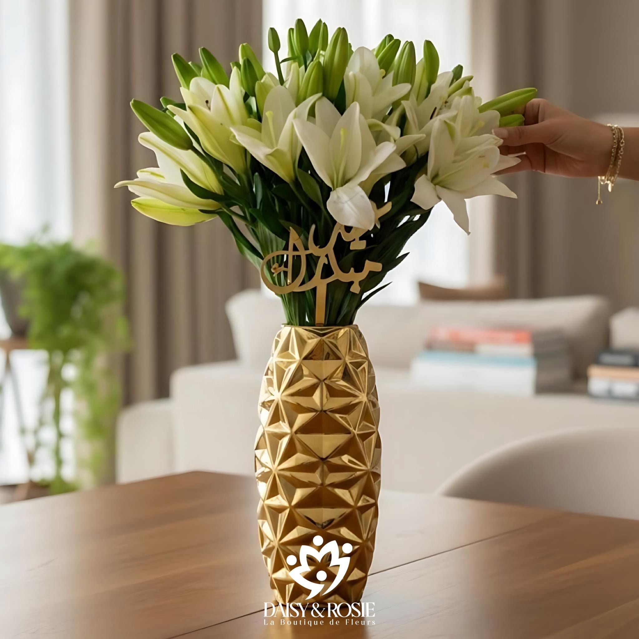 Lilies Gold vase