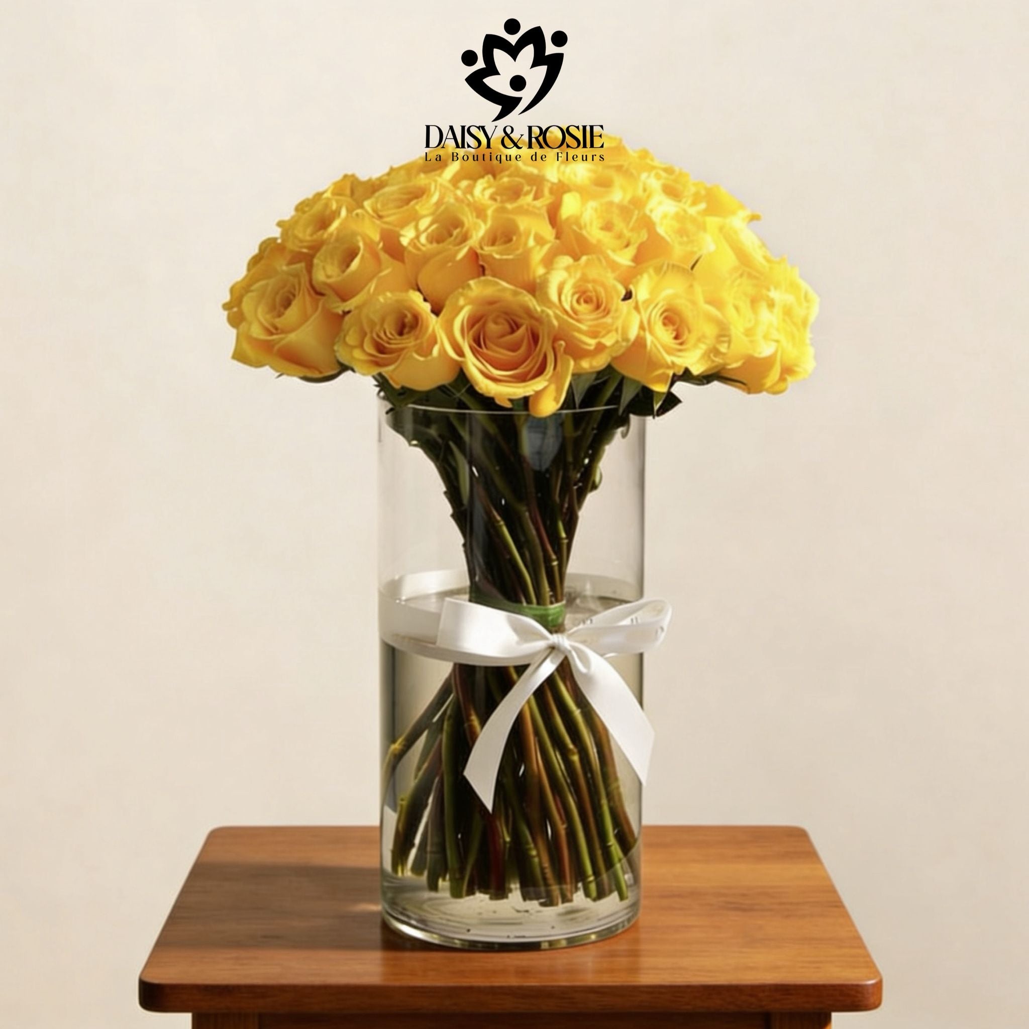 Vase of yellow